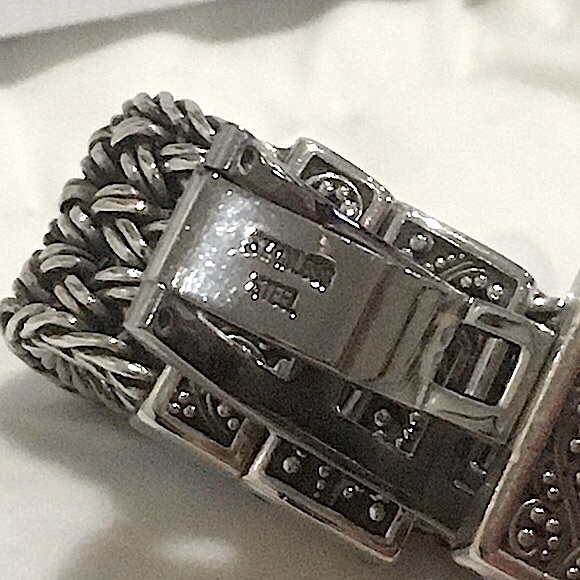 LOIS HILL Scroll Face Sterling Silver Bracelet Watch - Picture 8 of 13